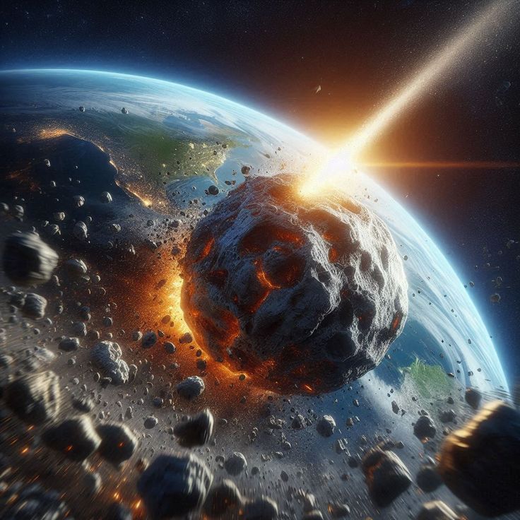 Asteroid Hitting Earth
